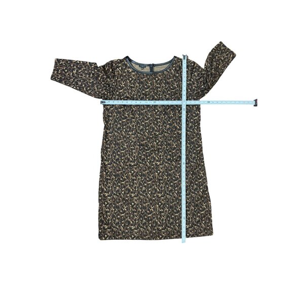 Talbots Womens Dress Size 16W Faux Leather A Line Brown Animal Print Leopard - Picture 9 of 9